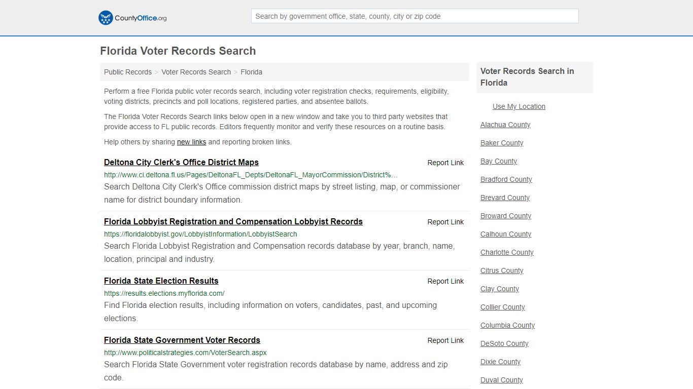 Voter Records Search - Florida (Election Results & Voter ...